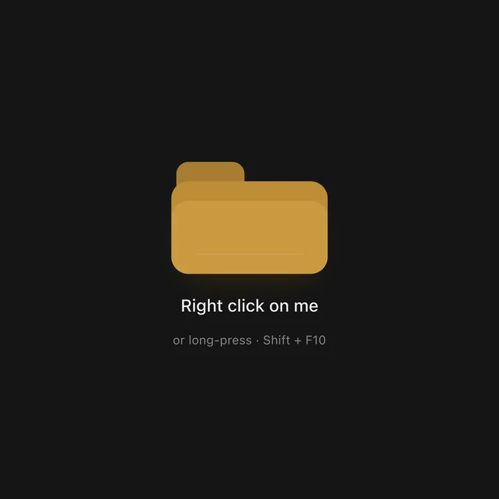 Animated Context Menu
