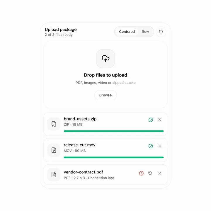File Upload Upload Queue