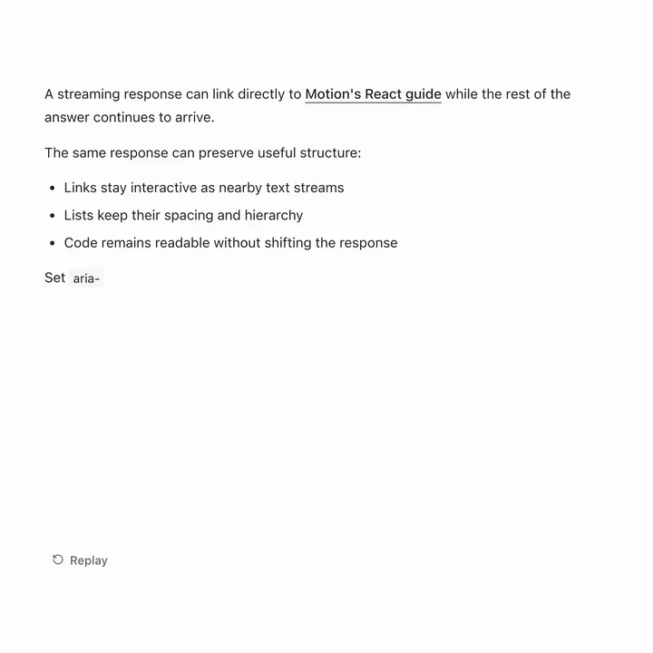 Streaming Response