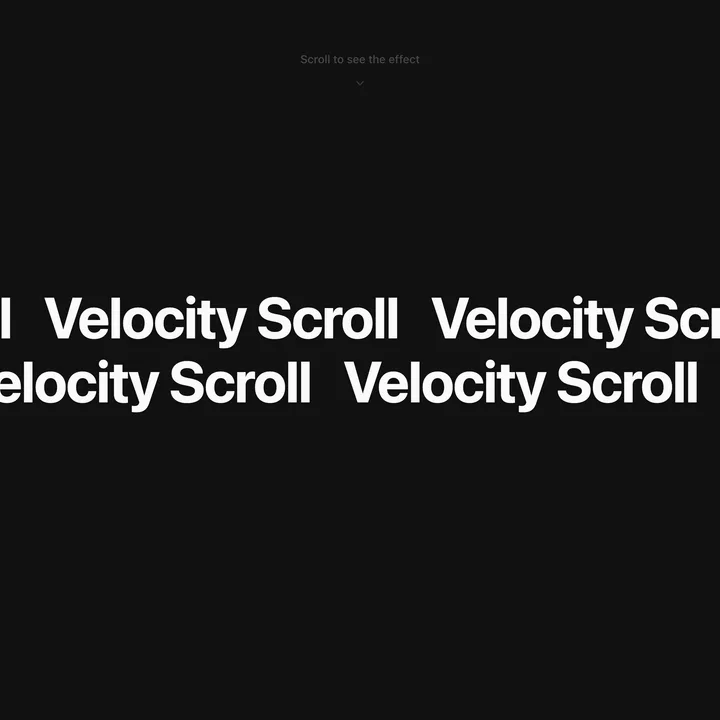 Scroll Based Velocity