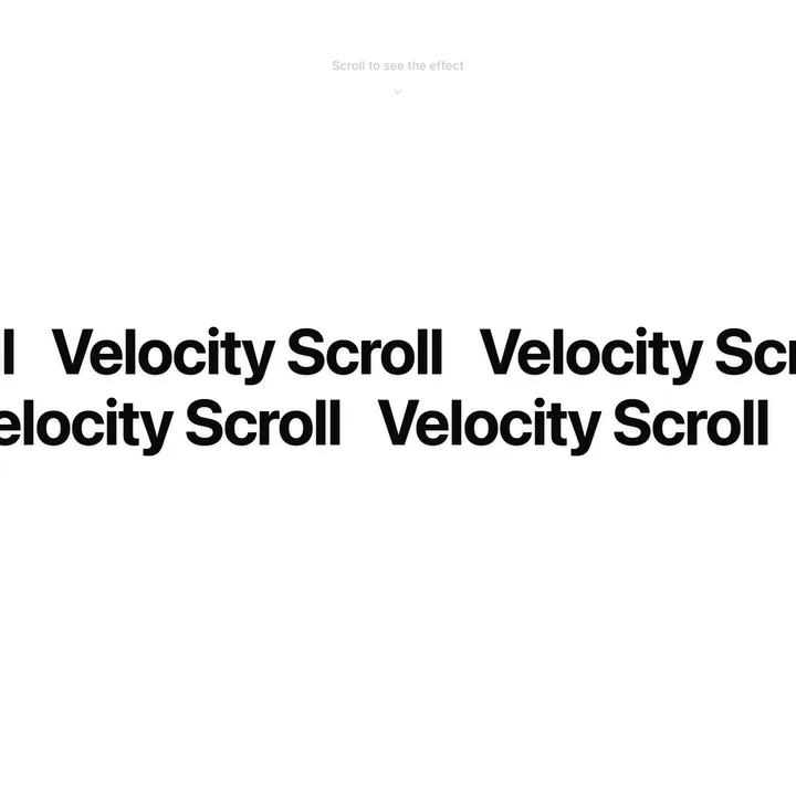 Scroll Based Velocity