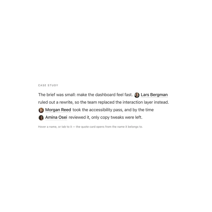Inline Testimonials