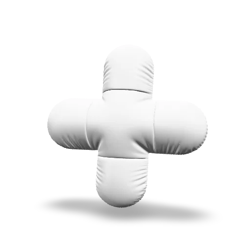 Rounded Plus 3D model