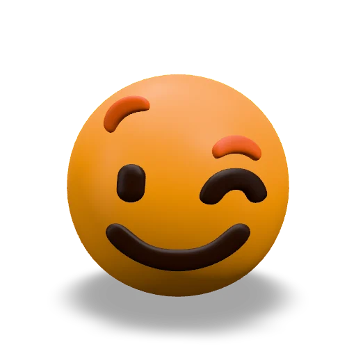 Winking Face 3D model